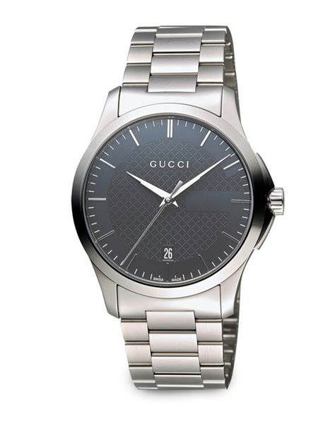 gucci g timeless stainless steel men's watch|Gucci 126.2 men's wrist watch.